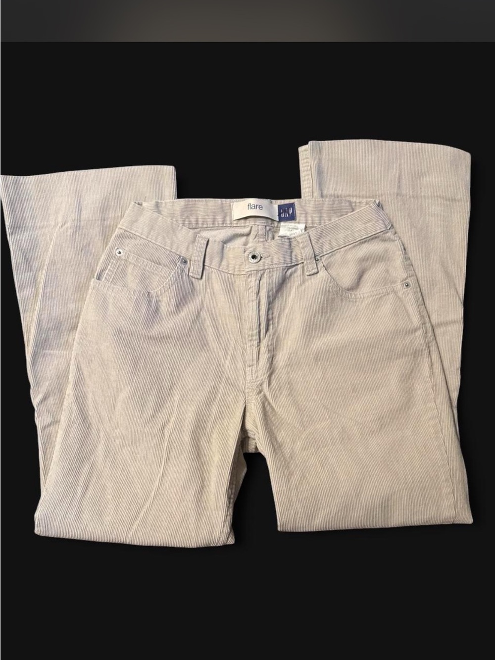 GAP Light Beige Corduroy Flare Jeans - Picture 3 of 4